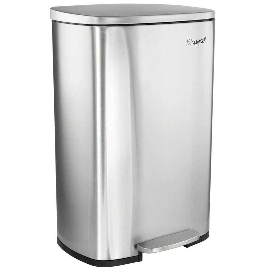Elama 3 Section 15 Liter/4 Gallon Each Section Trash And Recycling Step Bin