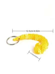 1pc 3D打印蛇无牙蛇减压玩具，含钥匙圈，精美手工装饰礼物，创意手工摆件，适合新年赠送给恋人朋友，情人节创意礼物，生日礼物，减压摆件礼物