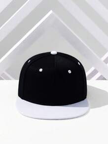 1 stuk Unisex Two-Tone Flat Bill Plain Trucker Baseball Cap, Hip-Hop Zonnehoed