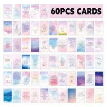 60pcs Positive Affirmation Cards For Daily Encouragement, Inspirational Quote Cards With Motivational Messages, Thank You Cards, Kindness Lunch Notes, Self-Care Gifts For Men & Women