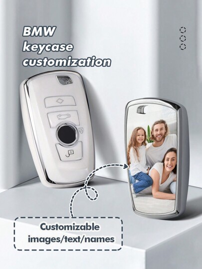 Capa de chave remota de carro personalizada para presente de dia dos namorados para BMW 1 2 3 4 5 6 7 Series X1 X3 X4 X5 X6 F36 F25 F26 F30 F34 F10 F07 F20 Z10