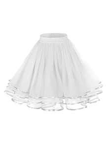 1pc 女士短款吊带裙 西瓜红 湖蓝 草绿 黑色 白色 红色 裙子 50CM 裙子 及膝裙 无骨打底裙 新款新娘打底裙 柔软支撑蓬蓬裙 可爱网眼迷你裙 三层网眼边裙 洛丽塔打底裙 适合婚礼 派对 演出 拍照 角色扮演 舞蹈 - 多色 - 查看 13