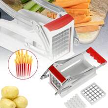 French Fry Cutter Stainless Steel Potato Chipper With 25/49Holes Blades Fast Cutting Manual Slicer Kitchen Vegetable Cutter