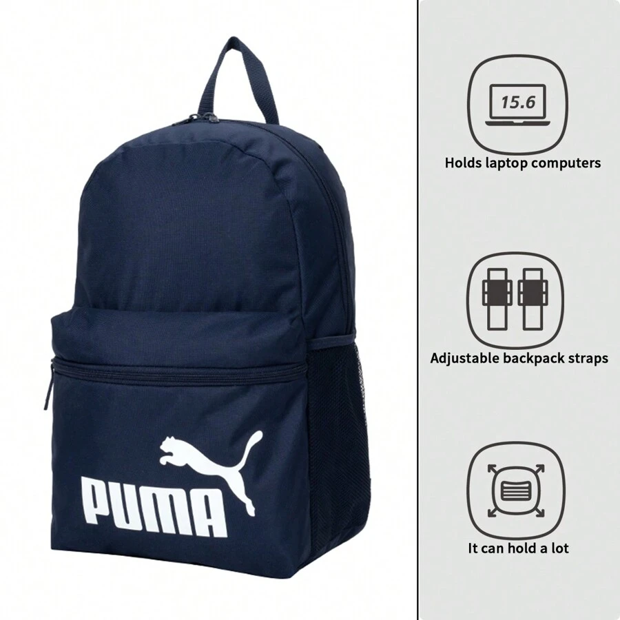 Puma 休閒包男包女包運動生活學生包電腦雙肩背包091375-02 - 海軍藍 - 查看 1