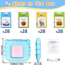 Spanish & English Talking Flash Cards For Boys And Girls Bilingual Spanish English, Learning Cards Sensory Sight Words Toys,Speech Training Toys, Educational Montessori Learning Interactive Talking 224 Sight Words Flash Cards Toys Halloween/Christmas Gifts - Multicolor - View 7