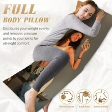 1pc Customized Photo Body Pillow - Double-Sided Printing, Extra Long, Comfortable Sleep Support, Suitable For Back And Side Sleepers, From Single To Double Bed, Machine Washable, Modern Style Sleep Pillow