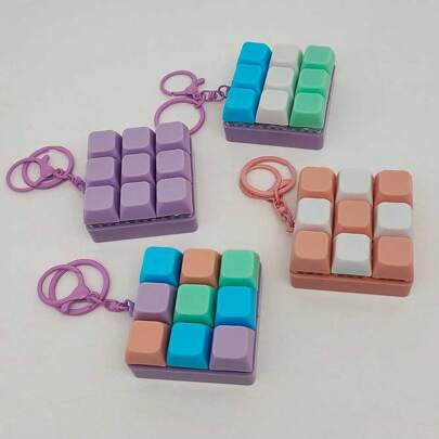 Stress-Relief Keyboard Keychain - Fidget Toy With Sound Effects, Perfect For Party Favors & Gifts, Purple,13th Birthday Gifts,Party Bag Fillers,Teenagers,Fidget Toys,Fidget,Toys,1 Dollar Toys,Key Chain Fidget,Keychain Squishy,Fidget Keyring,Asmr Toys,Fidget Jewelry,Fidget Toys,Toys,Fidget