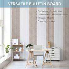 Large Cork Bulletin Board Alternative 36"X24", 6 Pack Felt CorkBoard Tiles For Office Wall With 50 Pushpins, Wall-Friendly Pin Board For Office Home School, Decorative & Noise Reduction, Beige - Beige - View 3