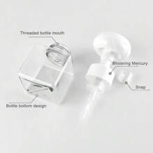 250ml 按压花泡沫瓶洗发水沐浴露分配器收纳盒身体乳液皂液慕斯泡沫容器透明按压瓶浴室必需品家用按压花泡沫瓶首字母名称26个字母图案