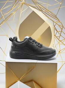 Tenis Escolar 100%Piel Para Niño Deportivo Chabelo Antiderrapante Transpirable Negro - Negro - Ver 2