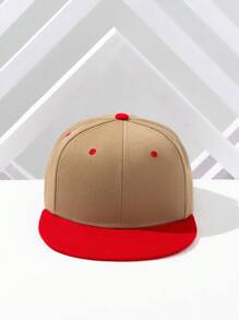 1 stuk Unisex Two-Tone Flat Bill Plain Trucker Baseball Cap, Hip-Hop Zonnehoed