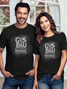 GUS N BREW Women's Whiskey T-Shirt Stylish Comfortable Unique Whiskey Apparel - Black - View 1