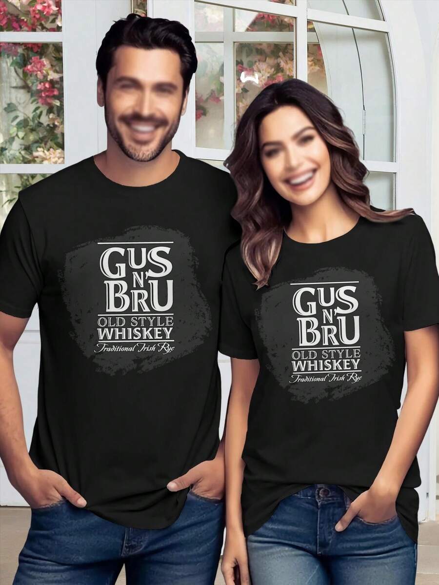 GUS N BREW Women's Whiskey T-Shirt Stylish Comfortable Unique Whiskey Apparel - Black - View 1
