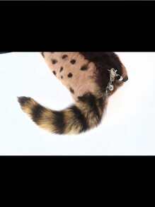 1 chiếc mặt dây chuyền hình đuôi cáo lớn kiểu Mỹ, dùng làm móc khóa xe hơi, túi xách, đồ trang trí treo ba lô, quà tặng tựu trường, phụ kiện móc khóa, đuôi gấu trúc (Do làm thủ công, mỗi lô hàng có thể có màu sắc hơi khác nhau, vui lòng không đặt hàng nếu bạn không thích điều đó) - Nhiều màu - Xem 2