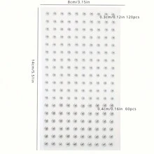 [180pcs Waterproof Piercing Kit] 180pcs Waterproof Fake Piercing Kit - Self-Adhesive Lip, Eyebrow, Nose Rings & Belly Jewelry