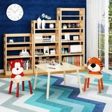 Table And 2 Chairs Set 3 Pieces Toddler Table And Chair Set Wooden Activity Play Table Set BearandTiger