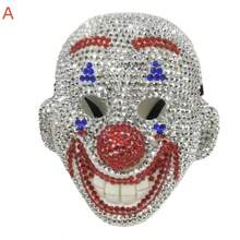 1pc Bling Jester Mask, Cosplay Haunted House Costume Props Head Accessory