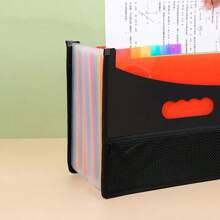 Expanding File Folder 12 Pockets A4 Size Filing Folder Organizer Large Capacity Portable AccordianFile Box For Classroom Office