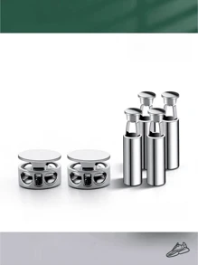 6 Stücke Schnürsenkel Verschlüsse ohne Binden - Aluminium Legierung Metall Federclips, einfach zu befestigen für Sneaker & Freizeitschuhe