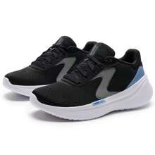 Skechers Women's Lightweight Casual Sneakers, Durable Running Shoes, 150220-BKLB - Black/Light Blue - View 3