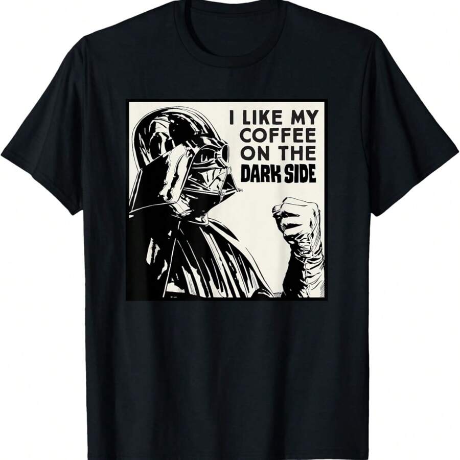 I Like My Coffee On The Dark Side T-Shirt - Black - View 1