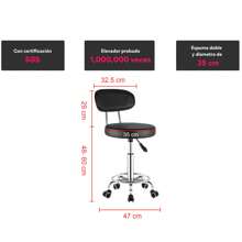 Pack Of 2 Chairs Benches Adjustable Swivel Upholstered Lightweight Durable For Salon Spa Studio OUO LT00518X2