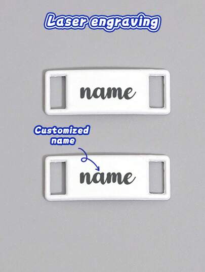 Customized Text Shoes Luggage Tags Metal Shoelace Buckles, Shoe Decorative Buckles For Outdoor Shoes, Canvas Shoes, Everyday Use, Suitable As Gifts For Family And Friends