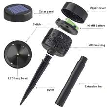 1 pieza/2 piezas/4 piezas Luces de sendero solares, luces RGB impermeables IP66, luces de paisaje de ensueño, luces decorativas de jardín, iluminación de paisaje impermeable, lámparas de atmósfera, funciona con energía solar sin necesidad de electricidad, talla grande de 12 horas de iluminación continua