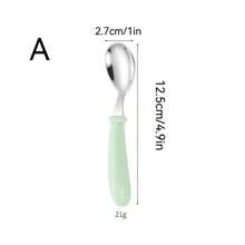 2pcs Spoon Forks Box Kids Stainless Steel Kids Cutlery Portable Baby Feeding Utensils Baby Spoons Baby Tableware Set - Multicolor - View 3