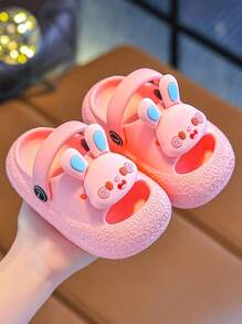 Girls Cute EVA Hole Shoes Cartoon 2 In 1 Summer Soft Bottom Lightweight And Fashionable Hole Shoes - Pink - View 6