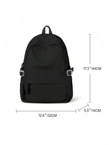 Backpack For School Girls Boys Aesthetic Lightweight Travel Daypack Simple Cute Backpack For Women Men Waterproof College High School Bookbag Women Backpack Nylon Waterproof Suitable For College Travel Camping For Students Gift For Girls Women Presents Portable Boarding Cabin Bag - Multicolor - View 4