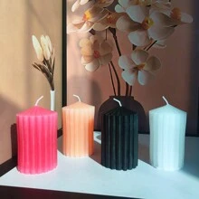 1 件条纹柱状蜡烛、家居装饰香薰蜡烛和家居香水装饰品