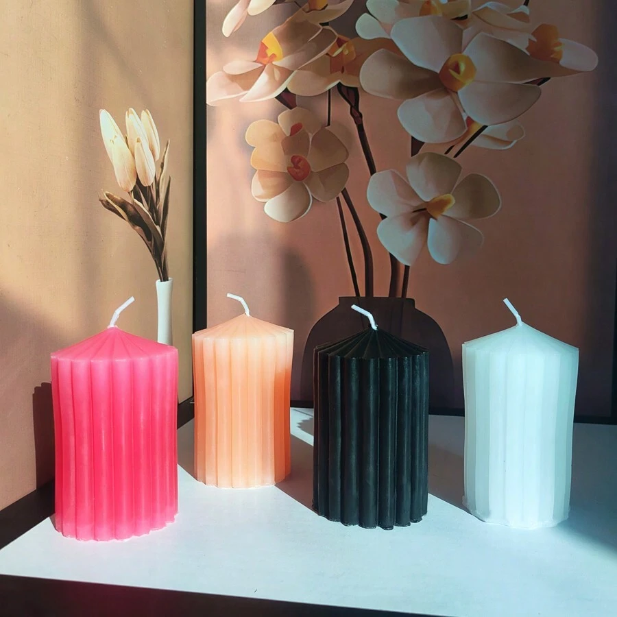 1 件条纹柱状蜡烛、家居装饰香薰蜡烛和家居香水装饰品