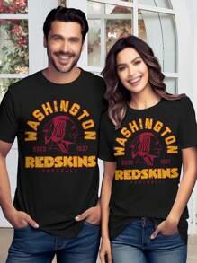 Vintage Washington Redskins Women's T-Shirt - Retro Football Tee Classic Apparel Sports Shirt - 黑色 - 查看 1