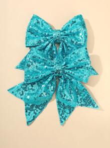 2/10个亮片丝带蝴蝶结发夹，闪亮啦啦队发夹，适合派对 - 彩色 - 查看 18