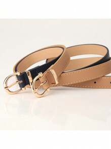 Women's Fashion Skinny Belt, Korean Style Casual Jeans Accessory, Simple & Versatile