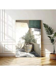 1pc Italy Coastal Landscape Olive Green Aesthetic Botanical Nature Photography Poster Canvas Painting Wall Art Pictures Home Decor No Frame - Multicolor - View 6