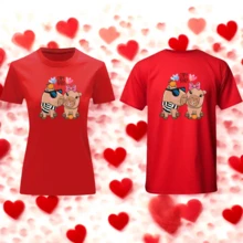Capybara Couple Duo T-Shirt Fashion February 14 Valentine's Day