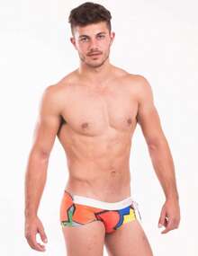 Taddlee Sexy Swimwear Men Swimsuits Swimming Surf Boxer Briefs Trunks Shorts Pad Blue - Đỏ - Xem 5