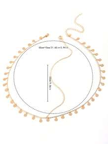 1pc Fashionable Minimalist Round Pendant Headchain, Versatile For Women And Girls Daily, Beach, Date, Party Wear