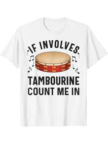 EWHTambourine For Men Women Funny Tambourine Player T-Shirt