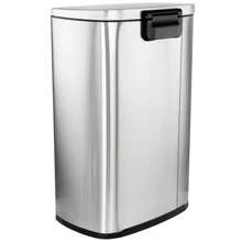 Elama 3 Section 15 Liter/4 Gallon Each Section Trash And Recycling Step Bin