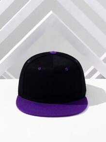 1 stuk Unisex Two-Tone Flat Bill Plain Trucker Baseball Cap, Hip-Hop Zonnehoed