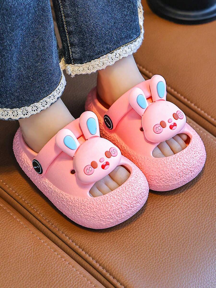 Girls Cute EVA Hole Shoes Cartoon 2 In 1 Summer Soft Bottom Lightweight And Fashionable Hole Shoes - Pink - View 1