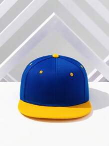 1 stuk Unisex Two-Tone Flat Bill Plain Trucker Baseball Cap, Hip-Hop Zonnehoed