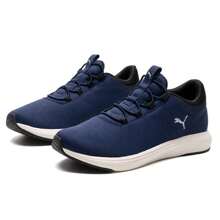 Puma Zapatos de running de código con amortiguación y ligereza para hombres/mujeres, modelo Softride Cruise 2 Slip On 312005-01, para trotar y entrenamiento de larga distancia - azul marino-plata-negro - Ver 5