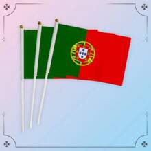 3pcs Hand-Waved World Country Flag Pole For Football Game Fans Cheering, Made Of Polyester Fabric, Suitable For Match Support, Home Decor, Outdoor Garden Decor - Multicolor - View 11