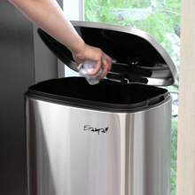 Elama 3 Section 15 Liter/4 Gallon Each Section Trash And Recycling Step Bin