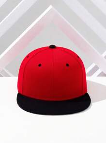1 stuk Unisex Two-Tone Flat Bill Plain Trucker Baseball Cap, Hip-Hop Zonnehoed