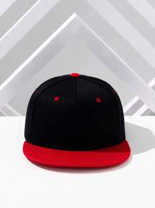 1 stuk Unisex Two-Tone Flat Bill Plain Trucker Baseball Cap, Hip-Hop Zonnehoed